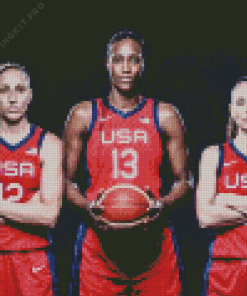 Team USA Women Basketballers Diamond Painting