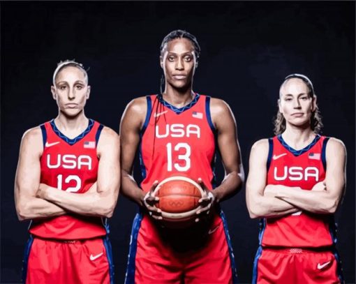 Team USA Women Basketballers Diamond Painting