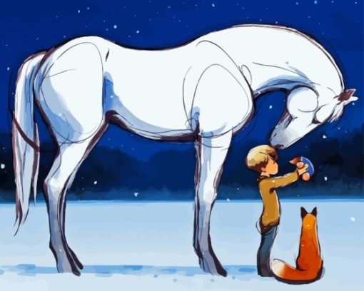 The Boy Hors Mole and The Fox Diamond Painting