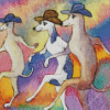 The Dancing Dogs Art Diamond Painting