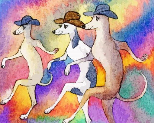 The Dancing Dogs Art Diamond Painting