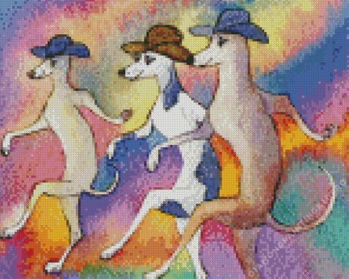 The Dancing Dogs Art Diamond Painting