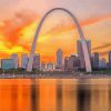 The Gateway Arch at Sunset Diamond Painting