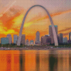 The Gateway Arch at Sunset Diamond Painting