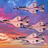 Thunderbirds Jets At Sunset Diamond Painting