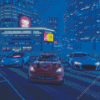 Tokyo Street Racing Cars Diamond Painting