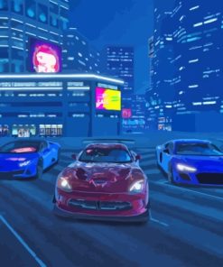 Tokyo Street Racing Cars Diamond Painting