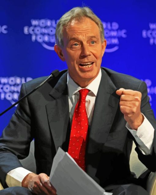 Politician Tony Blair Diamond Painting