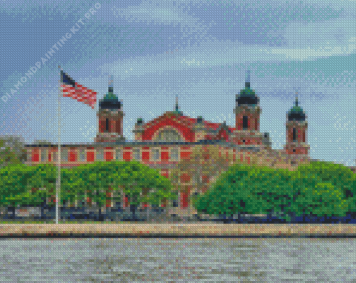 United States New York Ellis Island Diamond Painting