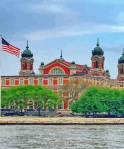 United States New York Ellis Island Diamond Painting