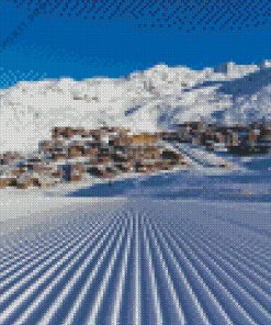 Snowy Val Thorens Diamond Painting