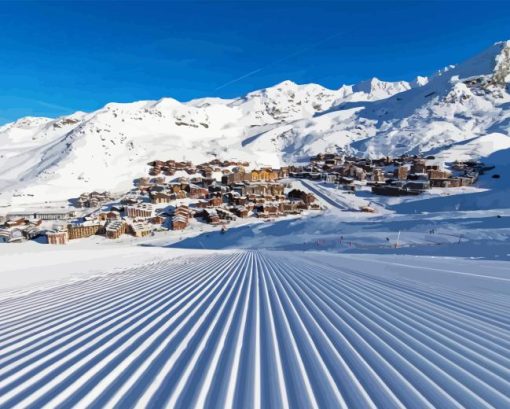 Snowy Val Thorens Diamond Painting