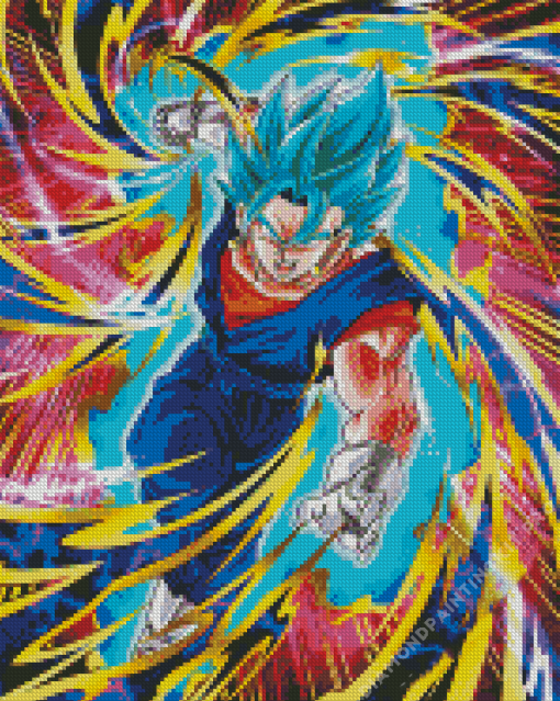 Vegito Blue Dragon Ball Diamond Painting