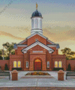 Vernal Utah Temple Sunset Diamond Painting