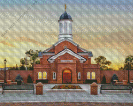 Vernal Utah Temple Sunset Diamond Painting