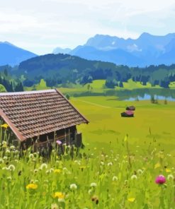 Wagenbrüchsee Garmisch Landscape Diamond Painting