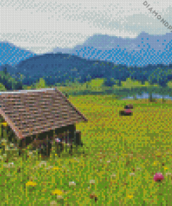 Wagenbrüchsee Garmisch Landscape Diamond Painting