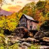 Watermill in Nature Diamond Painting