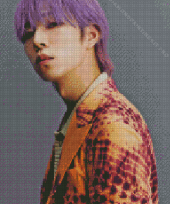 Yoo Insoo With Purple Hair Diamond Painting