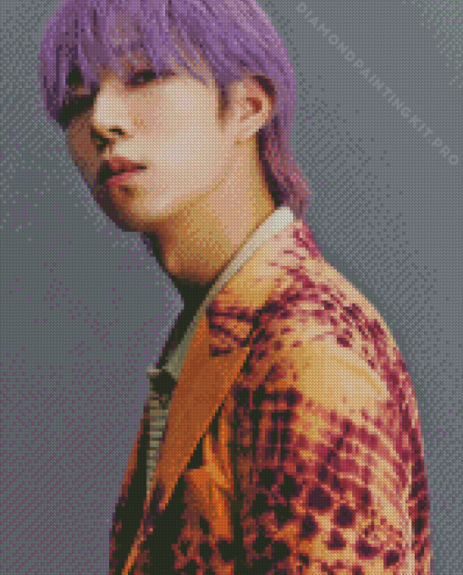 Yoo Insoo With Purple Hair Diamond Painting