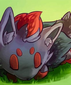 Zorua Sleeping Diamond Painting