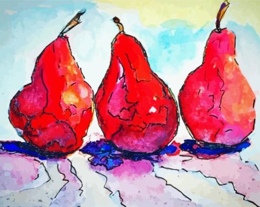 Red Pears Diamond Painting