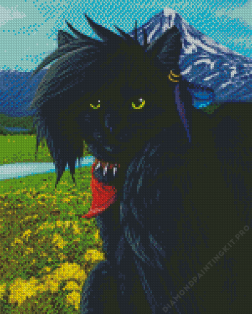 Fantasy Black Cat Diamond Painting