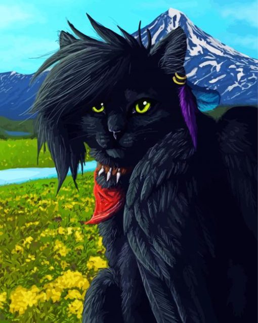 Fantasy Black Cat Diamond Painting