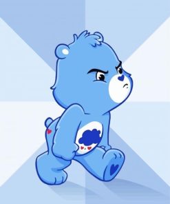 Grumpy Blue Care Bear Diamond Painting