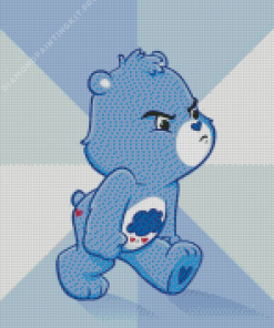 Grumpy Blue Care Bear Diamond Painting