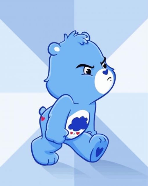 Grumpy Blue Care Bear Diamond Painting