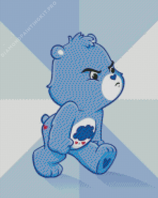 Grumpy Blue Care Bear Diamond Painting