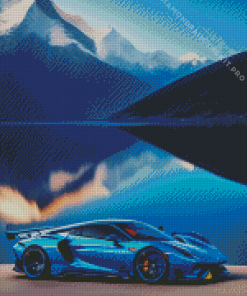 Blue Car Diamond Painting