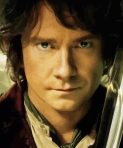 Bilbo Baggins Hobbit Character Landscape Diamond Painting