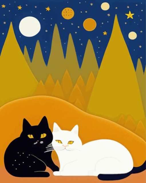 Cats Illustration Diamond Painting