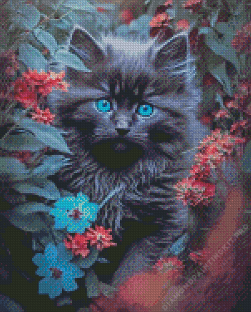 Black Kitten Diamond Painting