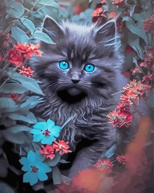 Black Kitten Diamond Painting