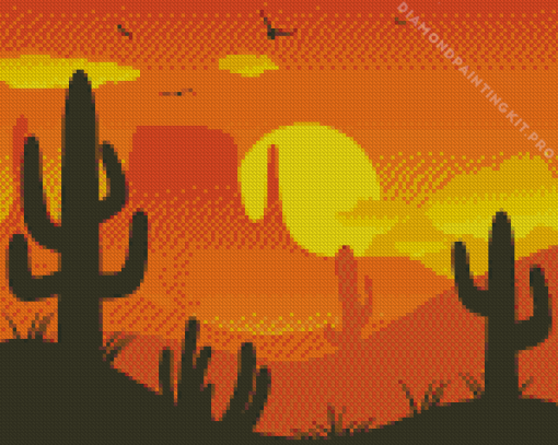 Desert Sunset Diamond Painting