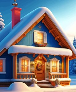 Christmas House Room Diamond Painting