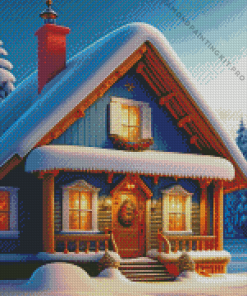 Christmas House Room Diamond Painting