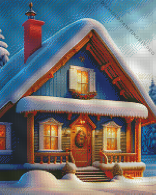 Christmas House Room Diamond Painting