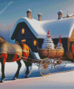 Christmas Wagon Diamond Painting