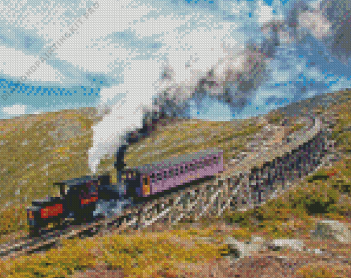 Cog Railroad Train Diamond Painting