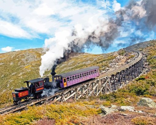 Cog Railroad Train Diamond Painting