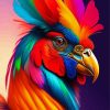 Colorful Chicken Diamond Painting