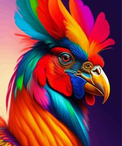 Colorful Chicken Diamond Painting