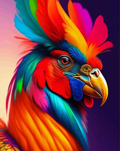 Colorful Chicken Diamond Painting