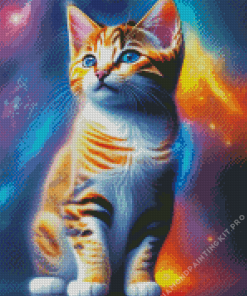 Cute Galaxy Cat Diamond Painting