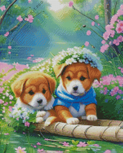 Cute Puppies Diamond Painting