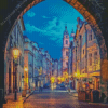 Czech Republic Streets At Night Diamond Painting